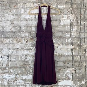 Beyond Jovani backless ruched halter dress